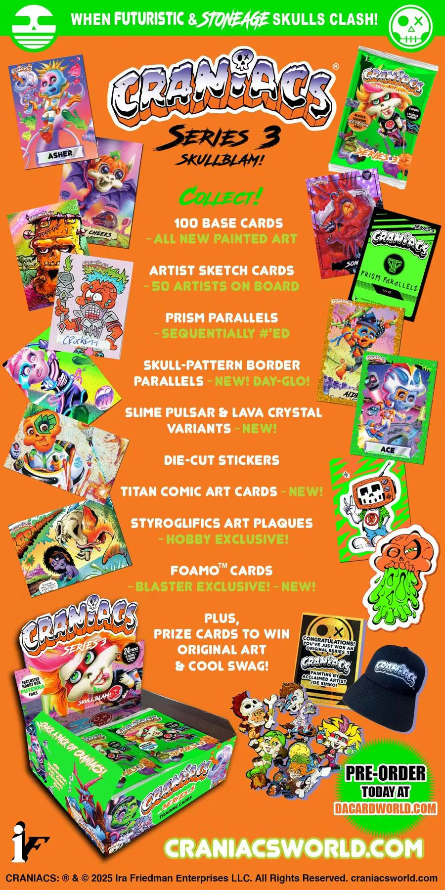 Craniacs Trading Cards Series 3 Skullblam! Hobby Box
