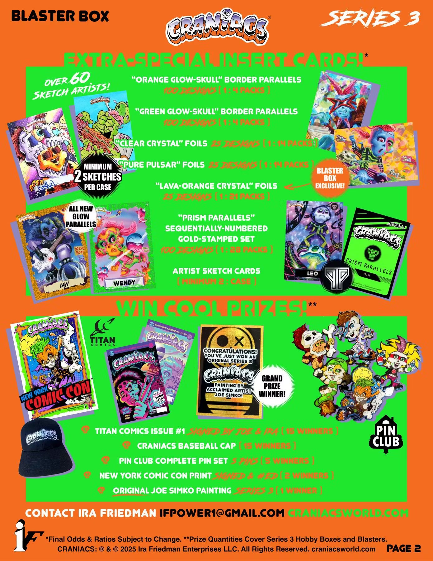 Craniacs Trading Cards Series 3 Skullblam! Blaster Box
